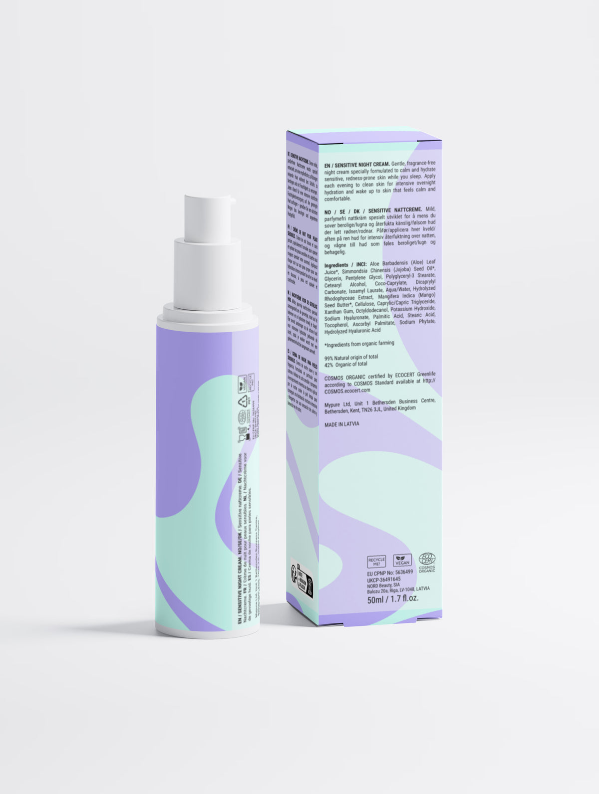 Sensitive Skin Overnight Cream, Fragrance Free